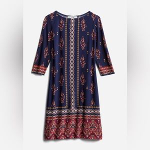 Jersey Knit 3/4 Sleeve Dress 20W